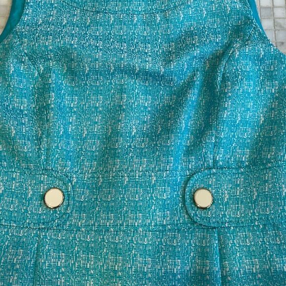 Tahari by Arthur S Levine Turquoise Blue Sheath Dress - Picture 4 of 13